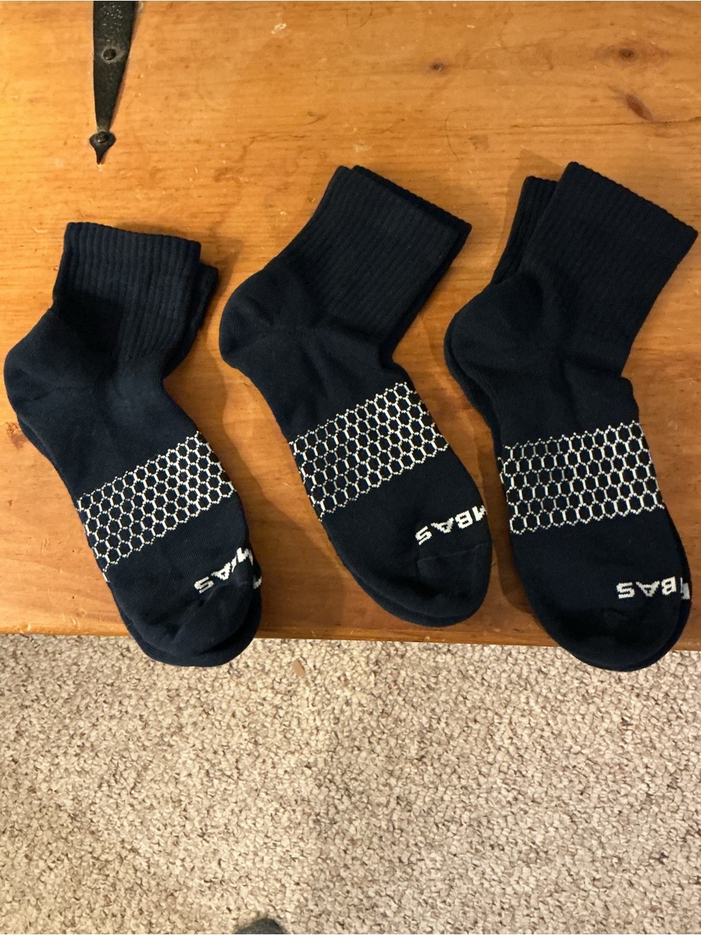 Bombas Blue Ankle Athletic Socks never worn delivered as is.